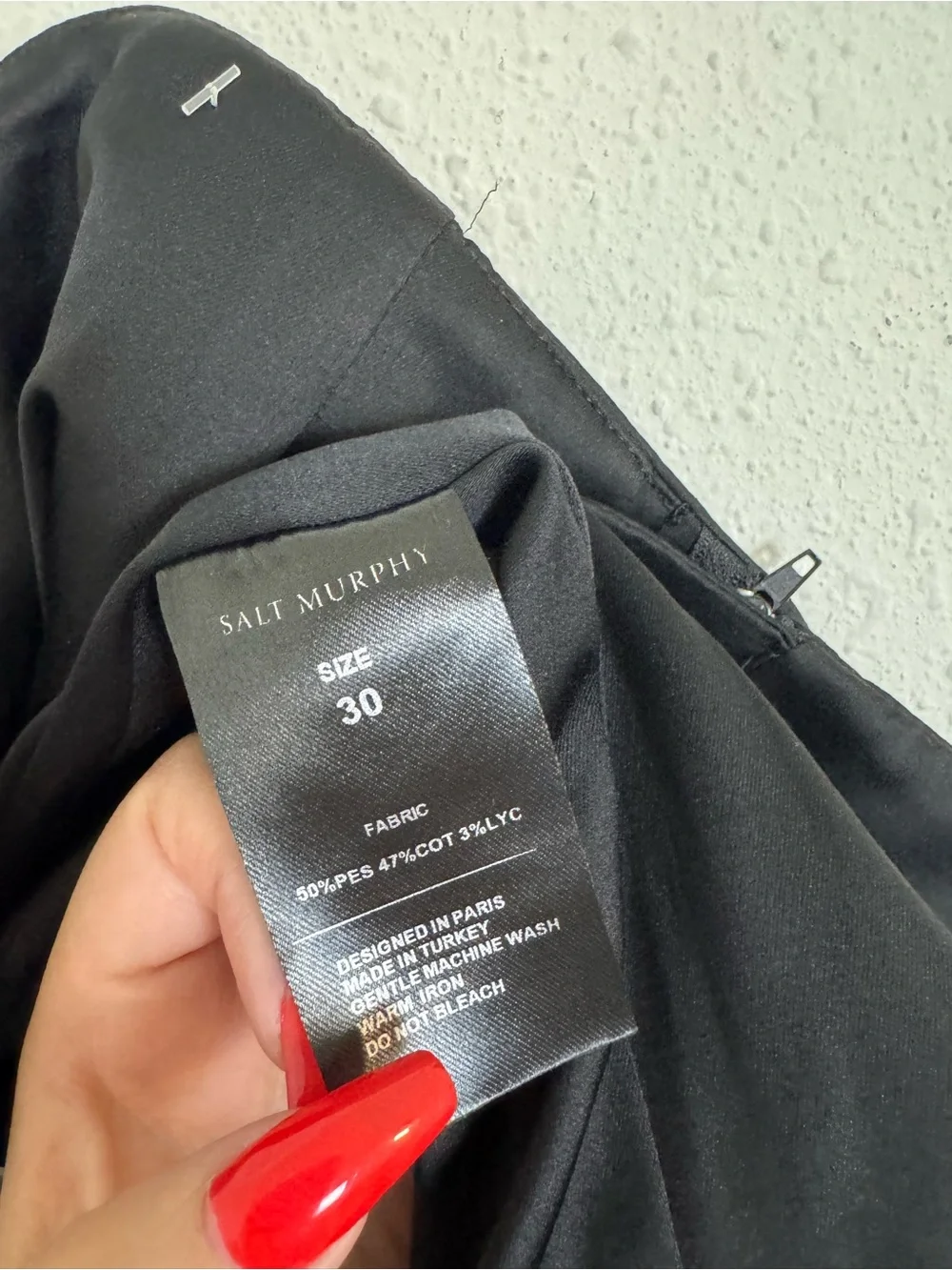 Salt Murphy black baba high waisted wide leg pants